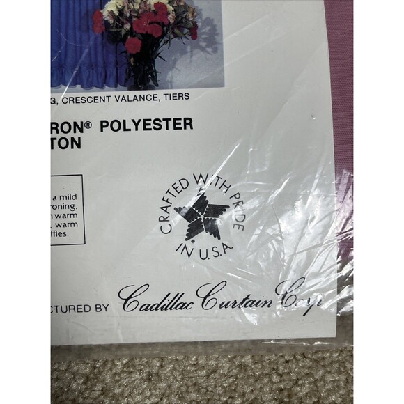 VTG 90s New Retro Pink Andover Crescent Valance 60x16” & 2‎ Ruffled Tiers 28x36” - Picture 8 of 8